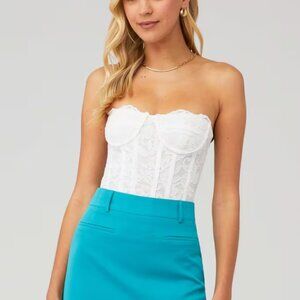 Bardot White Lace Bodysuit